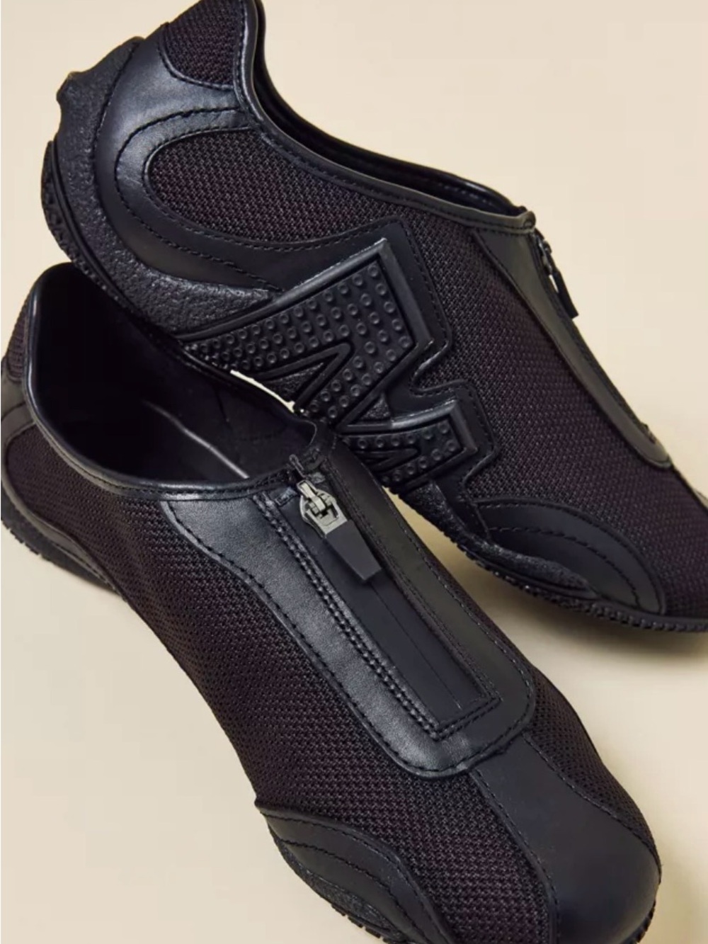 Merrell Men's Black Zip-Front Slip-On Sneakers